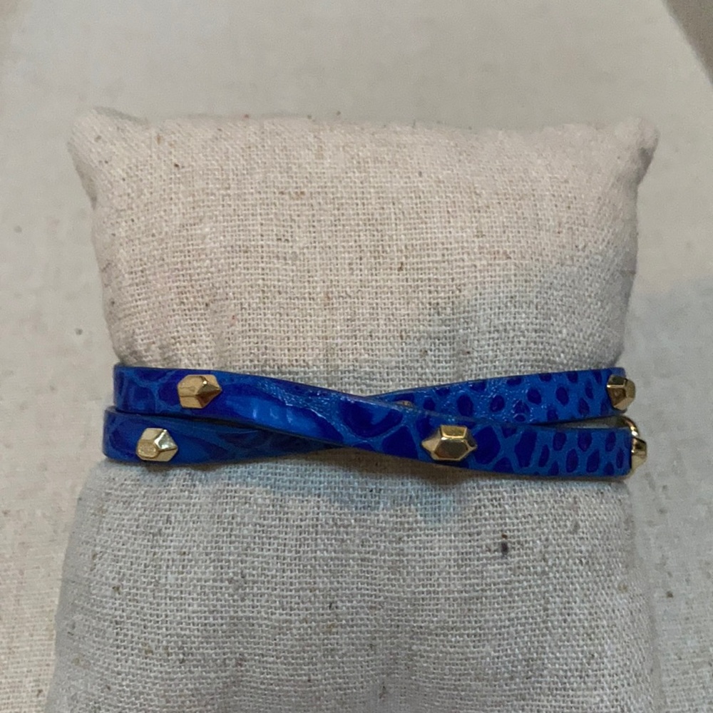 Stella & Dot Blue and Gold Wrap Bracelet